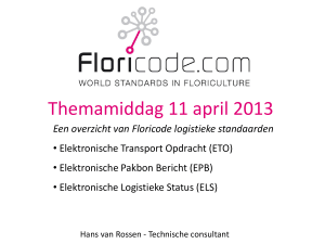 Floricode - Logistiek 2013
