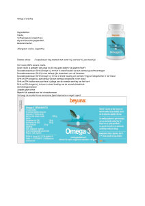 Omega 3 (visolie) Ingrediënten: Visolie, Softgelcapsule (visgelatine