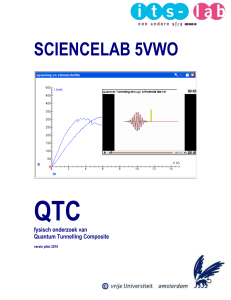 QTC – fysisch onderzoek – sciencelab 5VWO – Vrije Universiteit