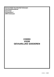 codex voor gevaarlijke goederen - VTS
