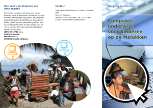 Computer- onderwijs voor kinderen op de Molukken
