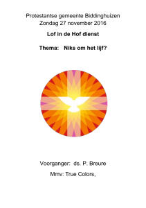 Liturgie 7 nov. Lof in de hof dienst