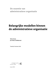 Belangrijke modellen binnen de administratieve organisatie