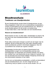 Bloedtransfusie - Laurentius Ziekenhuis Roermond