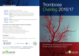 Trombose Overleg 2016/17
