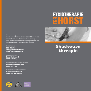 Shockwave therapie - Fysiotherapie ter Horst