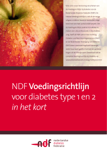 NDF Voedingsrichtlijn voor diabetes type 1 en 2 in het kort