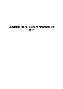 Landelijk Profiel Leisure Management 2013