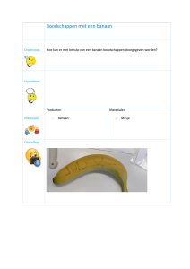 Boodschappen met een banaan
