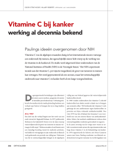 Vitamine C bij kanker
