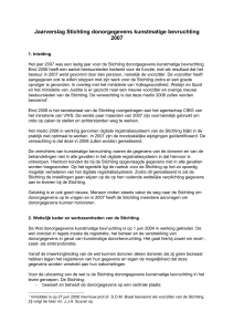 Jaarverslag Stichting donorgegevens kunstmatige bevruchting 2007