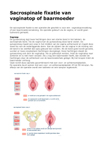 Sacrospinale fixatie van vaginatop of baarmoeder