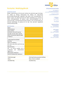 Formulier: Medicijngebruik - Stichting Kinderopvang Nut Geldrop