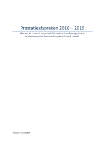 Prestatieafspraken 2016 – 2019