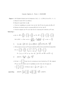 Lineaire Algebra A - Toets 1 - 25-09-2009