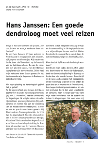 Hans Janssen - Nederlandse Dendrologische Vereniging