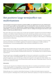 Printversie Het positieve lange termijneffect van multivitamines