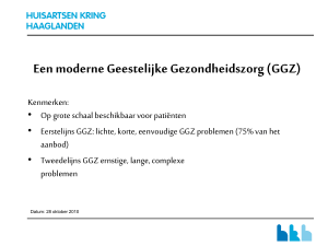 Presentatie POH-GGZ - Huisartsen Kring Haaglanden