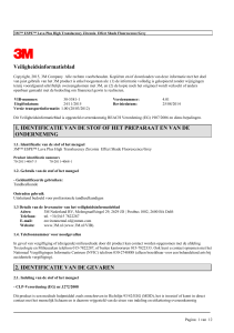 Veiligheidsinformatieblad 1. IDENTIFICATIE VAN DE STOF OF