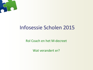 Infosessie Scholen 2015