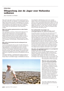 Oliegeoloog Jan de Jager over Hollandse vulkanen