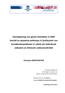 Genotypering van genen betrokken in DNA herstel en apoptose
