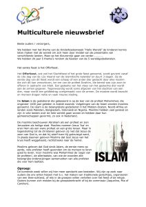 Multiculturele nieuwsbrief - Stichting Scholengroep Veluwezoom