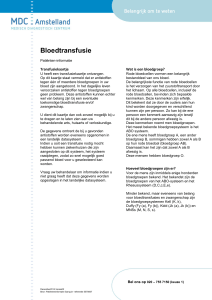 Bloedtransfusie - MDC Amstelland