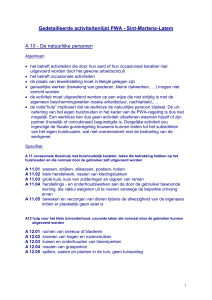 Gedetailleerde activiteitenlijst PWA - Sint-Martens