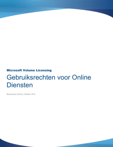 Gebruiksrechten voor Online Diensten voor Microsoft Volume