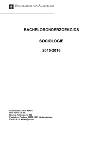 bacheloronderzoekgids sociologie 2015-2016