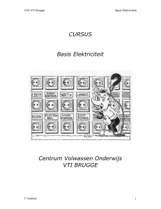 CURSUS Basis Elektriciteit Centrum Volwassen Onderwijs VTI