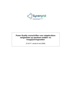 Power Quality voorschriften voor netgebruikers aangesloten op