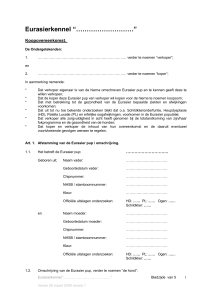 Koopovereenkomst - Eurasier Vereniging Nederland