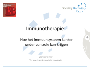 Immunotherapie - Stichting Oncowijs