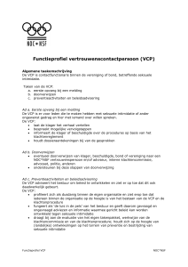 Functieprofiel vertrouwenscontactpersoon (VCP)