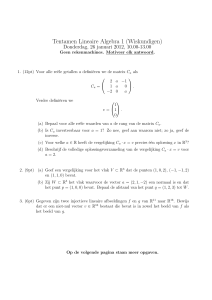 Tentamen Lineaire Algebra 1 (Wiskundigen)