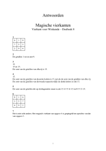 Antwoorden van doe-boek 8: Magische vierkanten