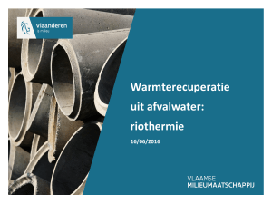 Warmterecuperatie uit afvalwater: riothermie