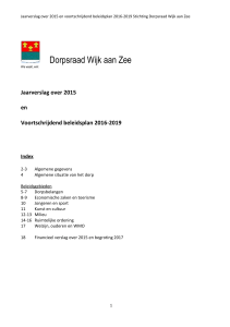 Jaarverslag over 2014 en voortschrijdend beleidsplan 2015