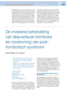 De invasieve behandeling van diepveneuze trombose ter