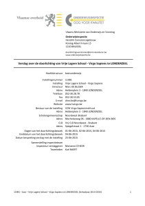 doorlichtingsverslag - Onderwijs