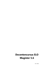 Docentencursus ELO Magister 5.6