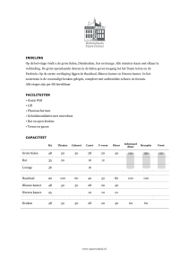 INDELING Op de bel-etage vindt u de grote Salon, Dienkeuken, bar