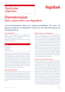 Dienstenwijzer - RegioBank Adviseurs