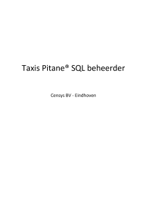 Taxis Pitane® SQL beheerder