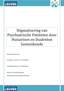 Stigmatisering van Psychiatrische Patiënten door