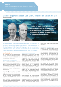 Unieke eigenschappen van DHA, choline en vitamine D3