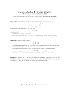 Lineaire algebra I (wiskundigen)