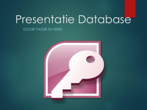 Presentatie Database